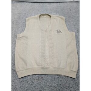 Cutter & Buck Cadillac NFL Golf Classic Beige Sweater‎ Vest Senior PGA Time XL